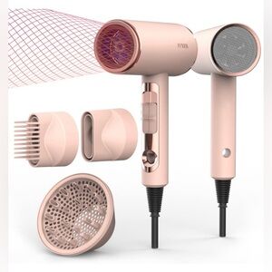 Funtin Pink Hair Blow Dryer With Diffuser & Brush Comb Set New in Box